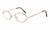 Profile View of Calabria FL-65 Brown Designer Blue Light Blocking Reading Glasses 44mm 20 Powers