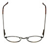 Top View of Calabria FL-65 Brown Designer Blue Light Blocking Reading Glasses 44mm 20 Powers