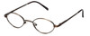 Profile View of Flex Collection Designer Blue Light Block Reading Glasses FL-66 Ant-Brown 44mm