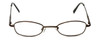 Front View of FlexPlus Collection KIDS SIZE Blue Light Blocking Glasses Model #105 Brown 45mm