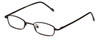 Profile View of FlexPlus Designer Blue Light Blocking Reading Glasses Model 109 Shiny-Brown 41mm
