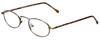 Profile View of Calabria FlexPlus 62 Ant Gold Amber Designer Blue Light Blocking Reading Glasses