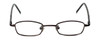 Front View of Calabria FlexPlus 62 Ant Gold Amber Designer Blue Light Blocking Reading Glasses