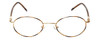 Flex Plus Blue Light Blocking Reading Glasses Model 64 in Gold-Demi-Amber 46mm N