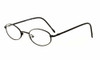 Profile View of Calabria FlexPlus 84 Matte Black Designer Blue Light Blocking Reading Glasses Ne