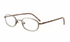 Profile View of Calabria FlexPlus 85 Ant Brown Designer Blue Light Blocking Reading Glasses 46mm
