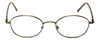 Front View of Calabria FlexPlus 85 Ant Brown Designer Blue Light Blocking Reading Glasses 46mm