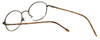 Close up View of Calabria FlexPlus 85 Ant Brown Designer Blue Light Blocking Reading Glasses 46mm