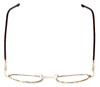 Top View of Calabria FlexPlus 88 Ant Pewter Designer Blue Light Block Reading Glasses /Power