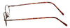 Side View of FlexPlus Designer Blue Light Blocking Reading Glasses Model 89 Brown-Satin 46mm