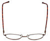 Top View of Calabria FlexPlus 92 Brown Satin Designer Blue Light Blocking Reading Glasses Ne