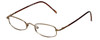 Profile View of FlexPlus Designer Blue Light Blocking Reading Glasses Model 93 Brown-Satin 44mm