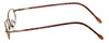 Side View of FlexPlus Designer Blue Light Blocking Reading Glasses Model 93 Brown-Satin 44mm