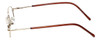 Side View of Lucky Brand Designer Blue Light Block Reading Glasses Fortune Red 52mm 20 Powers