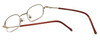 Close up View of eyeOS Designer Blue Light Blocking Reading Glasses Tamy Rosewood 50mm 20 Powers