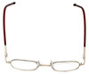 Top View of eyeOS Designer Blue Light Blocking Reading Glasses Tamy Rosewood 50mm 20 Powers