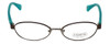 Front View of Coach Designer Blue Light Block Reading Glasses HC5086-9298 Brown 52mm 20 Powers