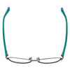 Top View of Coach Designer Blue Light Block Reading Glasses HC5086-9298 Brown 52mm 20 Powers