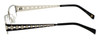 Side View of Cinzia Designer Blue Light Block Reading Glasses Industrial C1 Black Silver 44mm