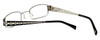 Close up View of Cinzia Designer Blue Light Block Reading Glasses Industrial C1 Black Silver 44mm