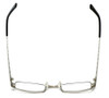 Top View of Cinzia Designer Blue Light Block Reading Glasses Industrial C1 Black Silver 44mm