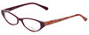Profile View of Vera Bradley Blue Light Block Reading Glasses Isabella-RFZ Raspberry-Fizz 51mm N