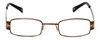 Front View of Jones New York Designer Blue Light Blocking Reading Glasses J337 in Brown 54mm N