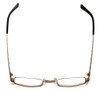 Top View of Jones New York Designer Blue Light Blocking Reading Glasses J337 in Brown 57mm N
