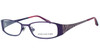 Profile View of Jones New York Womens Designer Blue Light Blocking Reading Glasses J461 in Plum