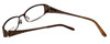 Close up View of Jones New York Womens Designer Blue Light Blocking Reading Glasses J461 in Plum