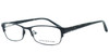 Profile View of Jones New York Womens Designer Blue Light Blocking Reading Glasses J463 in Black