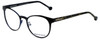 Profile View of Jonathan Adler Designer Blue Light Block Reading Glasses JA105-Black Black 51mm