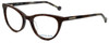 Profile View of Jonathan Adler Designer Blue Light Block Reading Glasses JA307-Brown Brown 51mm