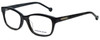 Profile View of Jonathan Adler Designer Blue Light Block Reading Glasses JA313-Black Black 51mm