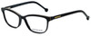 Profile View of Jonathan Adler Designer Blue Light Block Reading Glasses JA316-Black Black 53mm