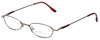Profile View of John Lennon Blue Light Blocking Reading Glasses JL254F-072 in Wine-Pewter 48mm N