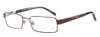 Profile View of Jones New York Designer Blue Light Block Reading Glasses J322 Brown 55mm w/Power