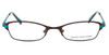 Profile View of Jones New York Designer Blue Light Block Reading Glasses J468 Brown 50mm w/Power