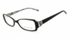 Profile View of Jones New York Designer Blue Light Reading Glasses J605 Black 52 mm CHOOSE POWER