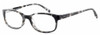 Profile View of Jones New York Designer Blue Light Blocking Reading Glasses J729 Black-Tortoise