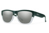 Smith Optics Clark Designer Sunglasses in Matte Olive Crystal with Super Platinu