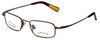 Profile View of Orvis Designer Blue Light Blocking Reading Glasses Journey Brown 46mm 20 Powers