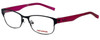 Profile View of Converse Designer Blue Light Blocking Reading Glasses K016-Black Black&Pink 50mm