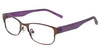 Profile View of Converse Designer Blue Light Block Reading Glasses K016-BRN Brown 50mm 20 Powers