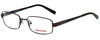 Profile View of Converse Designer Blue Light Blocking Reading Glasses K101 Brown 48mm 20 Powers