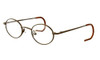 Profile View of Calabria KiddyFlex 4 Brown Designer Blue Light Block Reading Glasses 41mm /Power