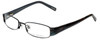 Profile View of Via Spiga Designer Blue Light Blocking Reading Glasses Lauria-520 in Black 51mm