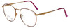 Profile View of Linda Evans Designer Blue Light Blocking Reading Glasses LE-169 in Burgundy 53mm
