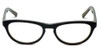 Front View of Cinzia Designer Blue Light Blocking Reading Glasses Libertine C1 in Black 50mm N