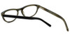 Close up View of Cinzia Designer Blue Light Blocking Reading Glasses Libertine C1 in Black 50mm N